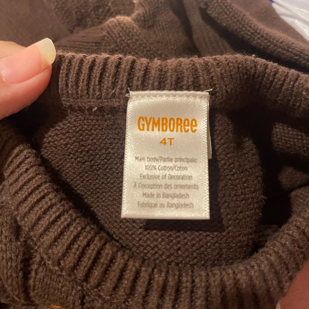 Gymboree Girls Intarsia Bear Sweater Dress - Montana Mountain - Brown